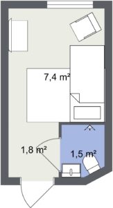 Standardrum 2D Floor Plan FullSize